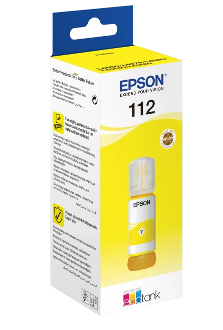 Epson EcoTank 112, Pigment yellow, Epson, L5160, L5150, 6000 pages, 70 ml, 1 pc(s)