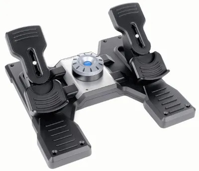Logitech G G Saitek PRO Flight Rudder Pedals, Flight Sim, PC, Analogue / Digital, Wired, USB 2.0, Black, Silver