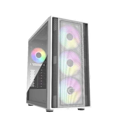 Cooler Master MasterBox 600 White, Desktop, PC, White, ATX, EATX, ITX, micro ATX, Plastic, Steel, Tempered glass, Multi