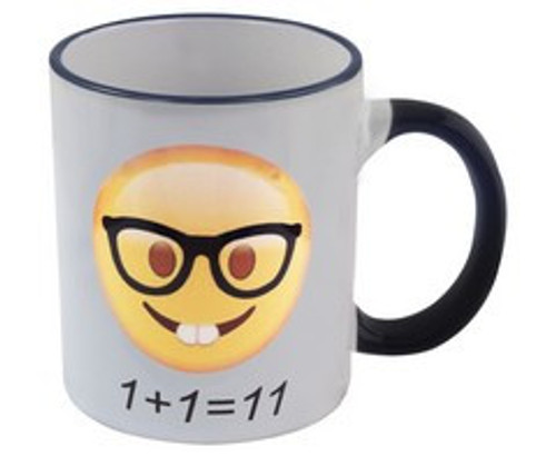 Emoji Nerd - Sublimation Mug - Emug-ND Emoji Nerd - Sublimation Mug - Emug-ND