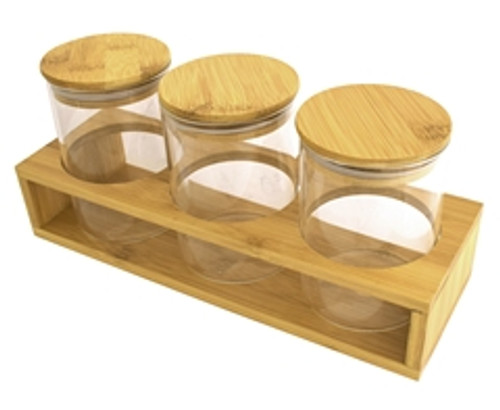 3-Piece Storage Jars & Stand - GSR - P2459