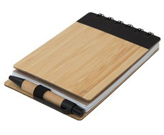 Wood Pocket Notepad & Sticky-Memo & Pen - GSR - ST324B