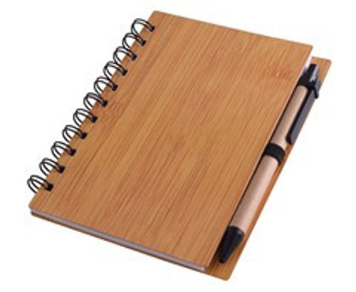 Wood Mid-Size Notebook & Pen - ST325B Wood Mid-Size Notebook & Pen - ST325B