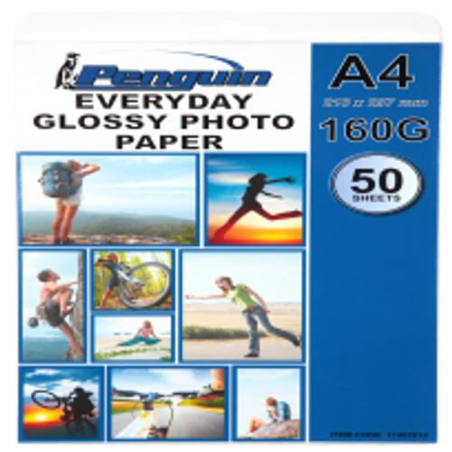 PENGUIN EVERYDAY INKJET PHOTO GLOSS 160G 50 SHEETS A/4 - 17402018 PENGUIN EVERYDAY INKJET PHOTO GLOSS 160G 50 SHEETS A/4 - 17402018