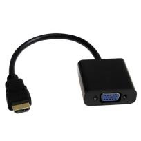 VOLKANO ANNEX SERIES HDMI MALE TO VGA FEMALE CONVERTER 10CM CABLE WITH SOUND - VK20045BK-KOL