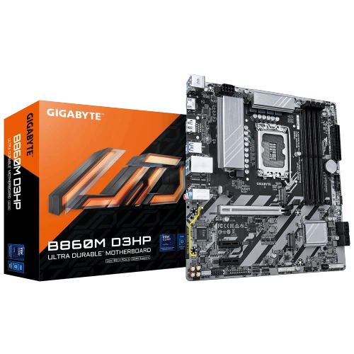 GIGABYTE Intel® B860 Chipset for LGA 1851; 4x DDR5; 2x M2; HDMI/DP; mATX. 