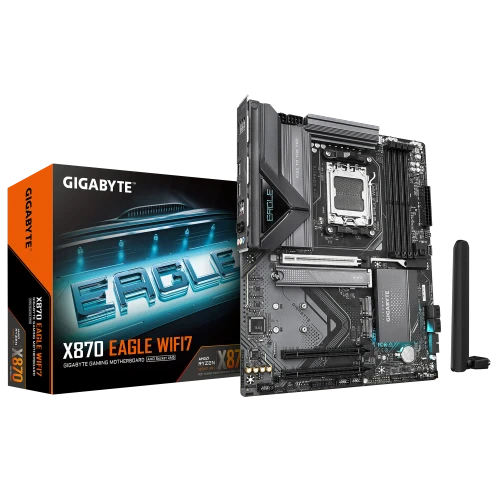 GIGABYTE AMD X870 Chipset for AMD AM5; 4x DDR5; 3x M2; HDMI/2 x USB4® USB Type-C®; ATX. 