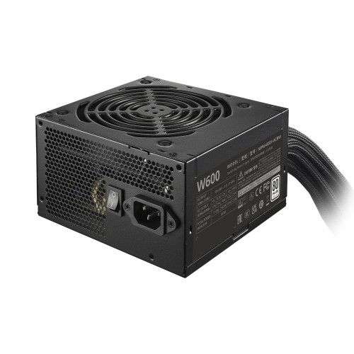 Cooler Master ELITE NEX White 600 230V Black Mesh Cable, 600 W, 200 - 240 V, 50/60 Hz, 4.5 A, Active, 110 W
