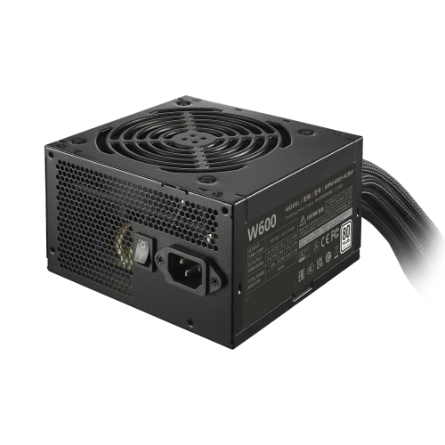 Cooler Master ELITE NEX White 600 230V Black Mesh Cable, 600 W, 200 - 240 V, 50/60 Hz, 4.5 A, Active, 110 W