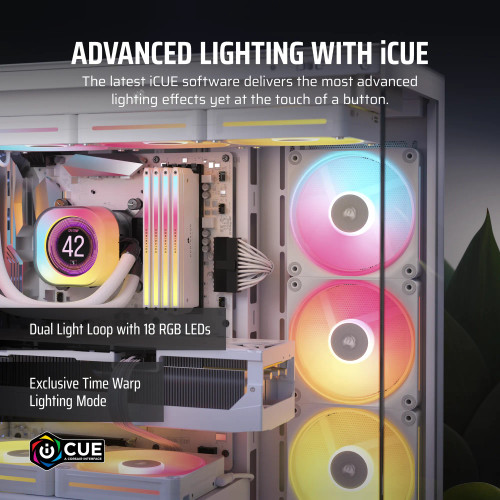 Corsair iCUE LINK LX120-R RGB, Fan, 12 cm, 2400 RPM, White