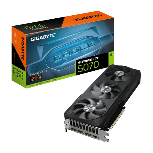 GIGABYTE GeForce RTX 5070 EAGLE OC SFF 12G Graphics Card - 12GB GDDR7, 192bit, PCI-E 5.0, 2587 MHz Core Clock, 3 x DP 2.1a, 1 x HDMI 2.1b, NVIDIA DLSS 4, GV-N5070GAMING OC-12GD, GeForce RTX 5070, 12 GB, GDDR7, 192 bit, 7680 x 4320 pixels, PCI Express x16 5.0
