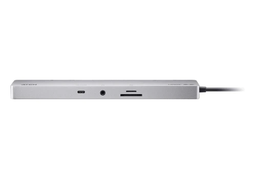 ATEN UH3240, USB Type-C, 3.5mm, HDMI, RJ-45, USB 3.2 Gen 1 (3.1 Gen 1) Type-A, USB 3.2 Gen 1 (3.1 Gen 1) Type-C, MicroSD (TransFlash), MicroSDHC, MicroSDXC, SD, SDHC, SDXC, 60 Hz, 3840 x 2160 pixels, Silver