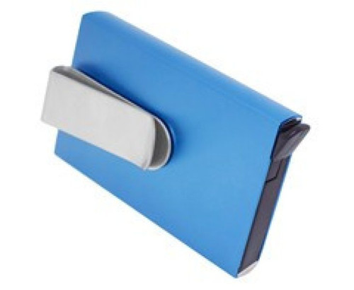GSR Aluminium Auto Pop-Up Card Holder P2476E with Money Clip and RFID Blocking