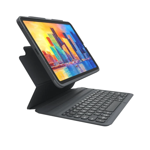 ZAGG Keyboard Pro Keys-Apple-iPad 10.9-Black/Grey-UK, UK English, Apple, iPad Air (4th gen), Black, 27.7 cm (10.9"), Wireless