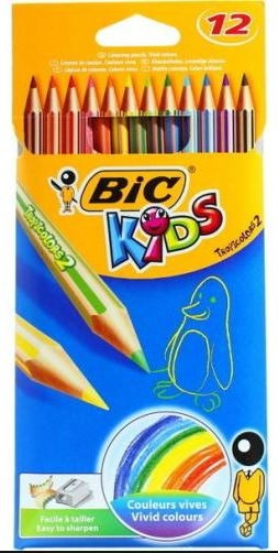 BIC Kids Colouring Pencils 12's (Tropicolours)-BI013599