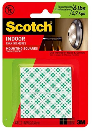 3M Mounting Tape - 199 Squares 25 x 25 (Each)-3M87443