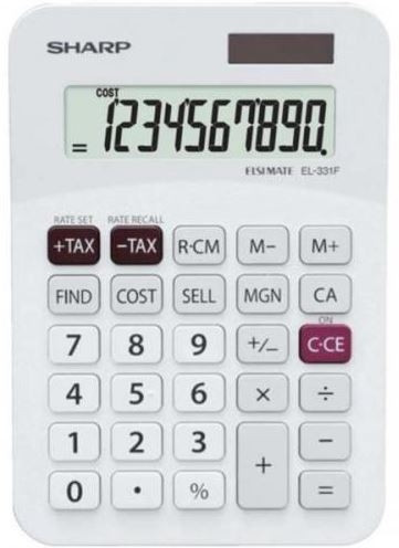 SHARP EL331FB 10 Digit Mini Desktop Twin Power Calculator-SHEL1331