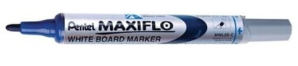 PENTEL Maxiflo Bullet White Board Marker - Blue (Box of 12)-PMWL5SCBX
