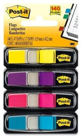 3M 683-4 AB - Post-It Flag (Bright Colours) (24 Flags per Pack)-3M83097