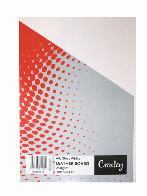 CROXLEY Binding Board - 250g (Gloss White) (Pack of 100)-BRD6201G CROXLEY Binding Board - 250g (Gloss White) (Pack of 100)-BRD6201G