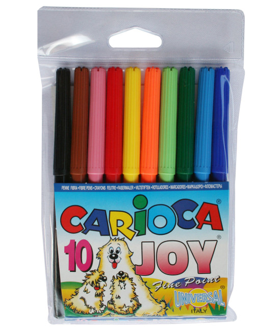 Carioca Joy Markers Assorted Colours Wallet of 10-MAR2229