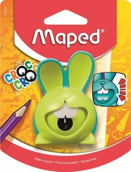 MAPED Sharpener 1-Hole Croc Bunny - Card - 017610 MAPED Sharpener 1-Hole Croc Bunny - Card - 017610