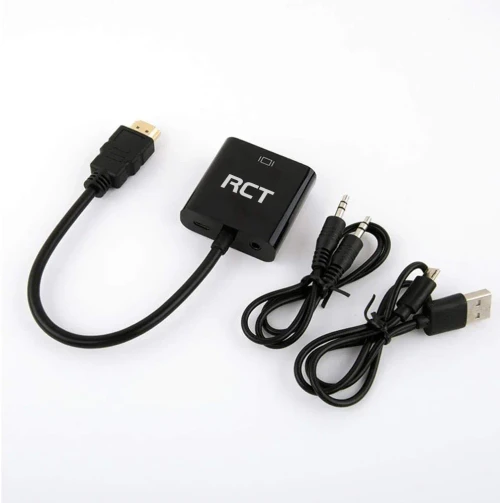 RCT HDMI to VGA (M to F) adapter with audio. 