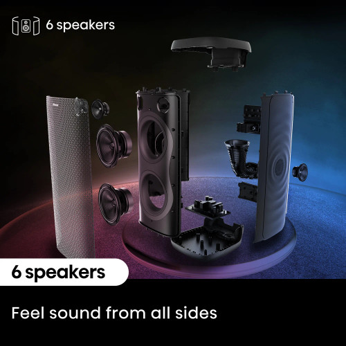 Hisense Party Thunder Party Speaker, 620 W, 50 - 60 Hz, Wireless, Party speaker, Black, Splash proof