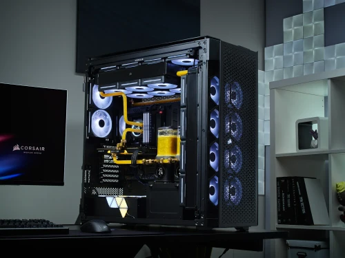 Corsair 9000D RGB AIRFLOW, Full Tower, PC, Black, ATX, Stainless steel, Tempered glass, Gaming