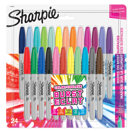 Sharpie Fine Permanent Marker - Assorted 24's-NS1956292