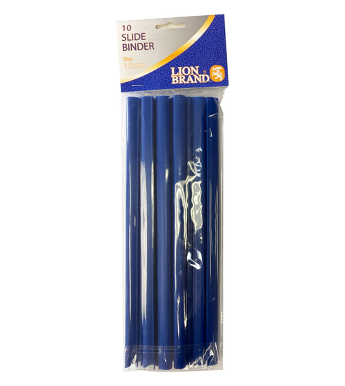 LION BRAND Slide Binder - 15mm (Blue) (Pack of 10)-BIN3504 LION BRAND Slide Binder - 15mm (Blue) (Pack of 10)-BIN3504