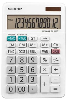 SHARP EL334A 10 Digit Solar Calculator-SHEL1334