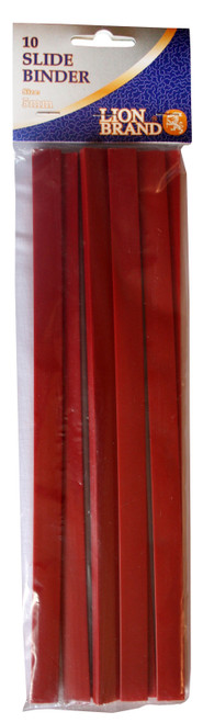 LION BRAND Slide Binder - 10mm (Red) (Pack of 10)-BIN3305