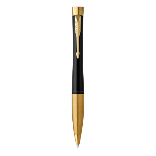PARKER Urban Twist Ballpoint Pen - Matte Black Gold Trim-NS2143640 PARKER Urban Twist Ballpoint Pen - Matte Black Gold Trim-NS2143640