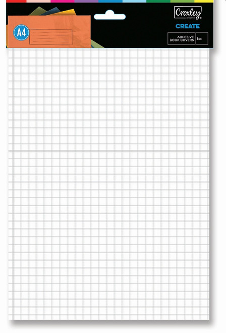 CROXLEY Pre Cut A4 Self Adhesive Book Cover - 5Pk - 40Mic-BOO6299