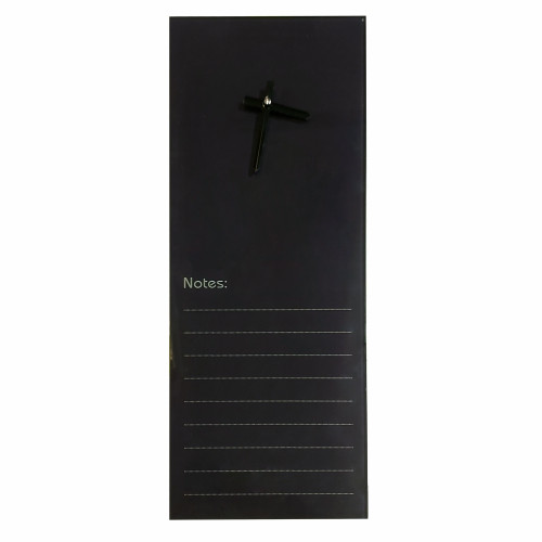 Glass Clock With Notes (200 x 580mm - Black) - CG2058B Glass Clock With Notes (200 x 580mm - Black) - CG2058B