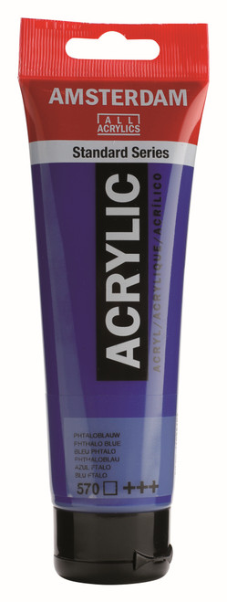 ROYAL TALENS AMSTERDAM Acrylic Colour - 120ml Tube (Phthalo Blue)-RT17095702