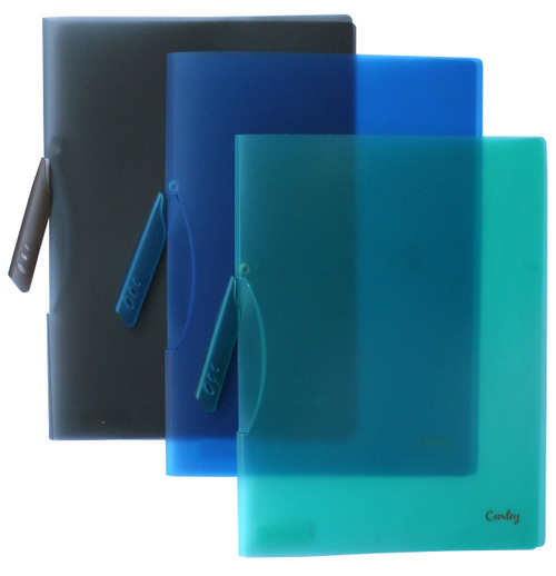 CROXLEY A4 PVC file Assorted Pack of 12-FIL4100