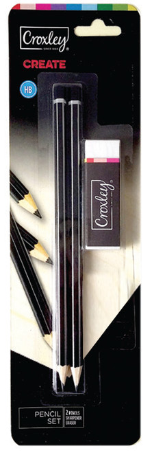 CROXLEY CREATE Pencil 2xHB & 1 Eraser-PCL72CC