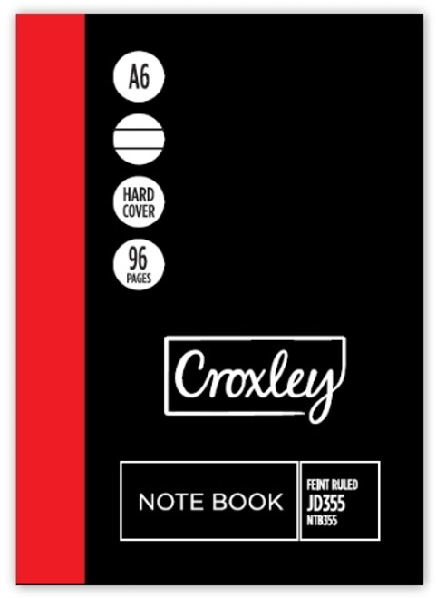 CROXLEY JD355 148x105mm 96 Page Side Bound Hard Cover Pack of 20 - NTB355 CROXLEY JD355 148x105mm 96 Page Side Bound Hard Cover Pack of 20 - NTB355