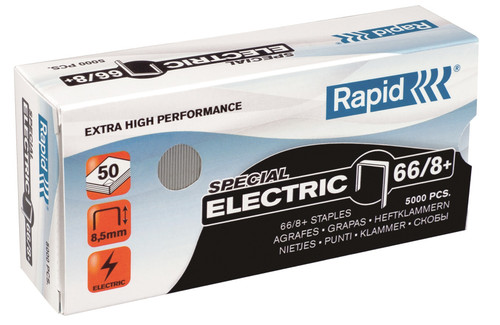 RAPID Staples 66/8 Electric (Box of 5000)-RAP24868000