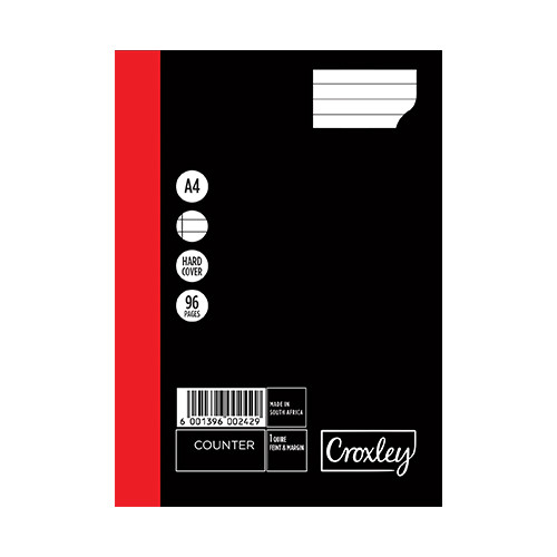 CROXLEY JD160 1-Quire 96 Page Ruled Feint & Margin A4 Pack of 10-COU160