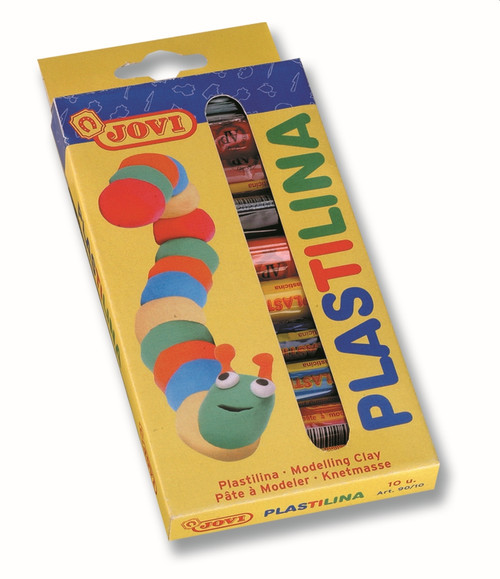 JOVI Plastilina Modelling Clay 10x15g Hangsell Box Assorted Colours (White, Red, Brown, Yellow, Green, Blue, Black, Purple, Magenta, Orange)-JOV90-10 JOVI Plastilina Modelling Clay 10x15g Hangsell Box Assorted Colours (White, Red, Brown, Yellow, Green, Blue, Black, Purple, Magenta, Orange)-JOV90-10