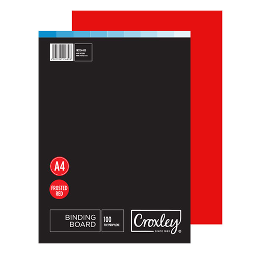 CROXLEY Frosted Sheet (Red) (Pack of 100)-FRS154405