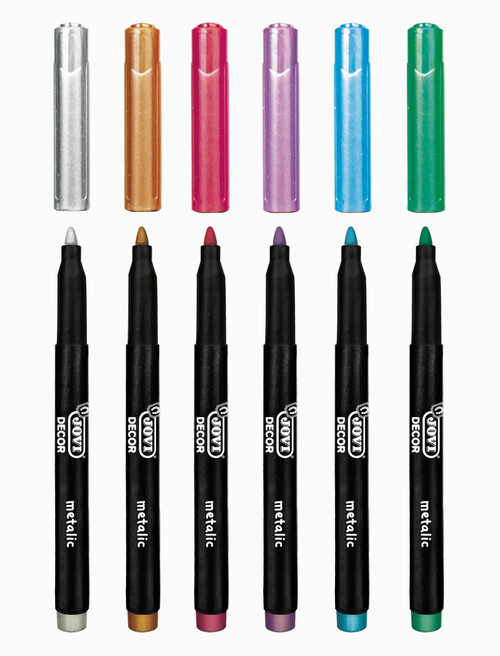JOVI Metallic Marker 6's (Gold, silver, Blue, Green, Red and Purple)-JOV1606M