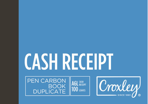 CROXLEY JD16CR Pen Carbon Cash Receipt A6 Landscape 100 Page Pack of 10-PCB16CR CROXLEY JD16CR Pen Carbon Cash Receipt A6 Landscape 100 Page Pack of 10-PCB16CR