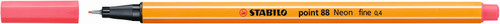 STABILO Point 88 Fineliner Neon Red Each-88-040