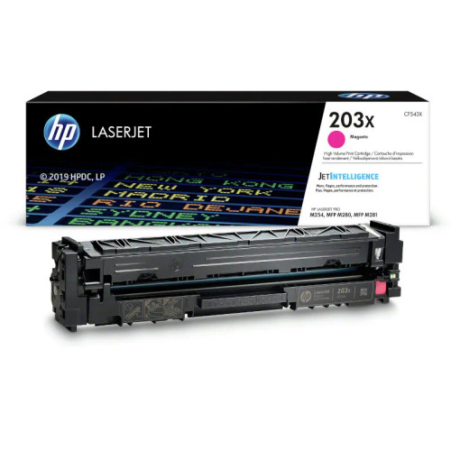 HP 203X MAGENTA TONER CARTRIDGE MFP254 M280 281 ( 2500 PAGE YIELD ) - HCF543X-KOL HP 203X MAGENTA TONER CARTRIDGE MFP254 M280 281 ( 2500 PAGE YIELD ) - HCF543X-KOL