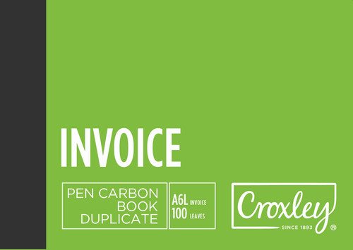 CROXLEY JD16BO Pen Carbon Invoice A6 Landscape 100 Page Pack of 10-PCB16BO