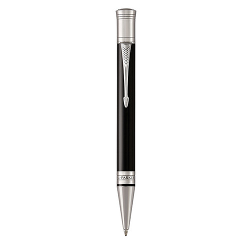 PARKER Duofold Ballpoint Pen - Lacquer Black Chrome Trim-NS1931390